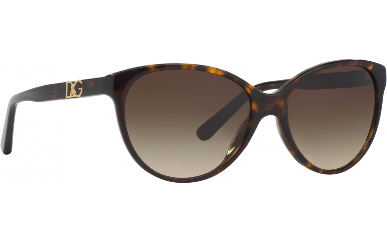 Dolce & Gabbana DG4171P Polarized Black Cat Eye Sunglasses 56mm Classy Designer DG4171P ICONIC LOGO Sunglasses (DG 4171P) - Dolce & Gabbana  main image 2