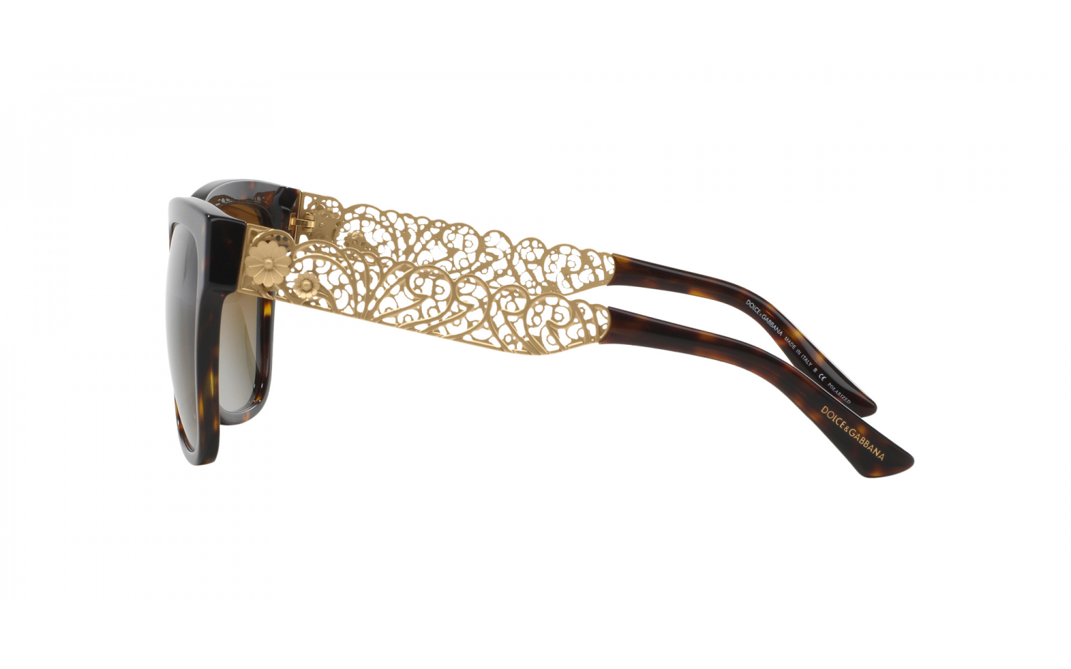 Dolce & Gabbana DG4212 polarized sunglasses Dolce & Gabbana DG4212 501/8G Black Gold Frame Grey Gradient  main image 3