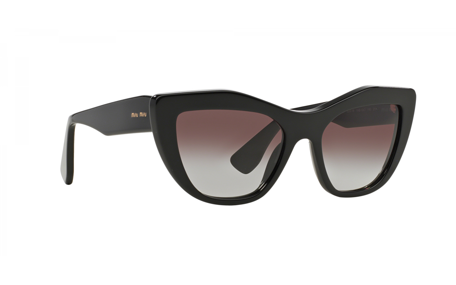 MIU MIU サングラス MU04VS 1AB0A7 53 ブラック Miu Miu MU 04VS - 1AB0A7 Black | Sunglasses Woman