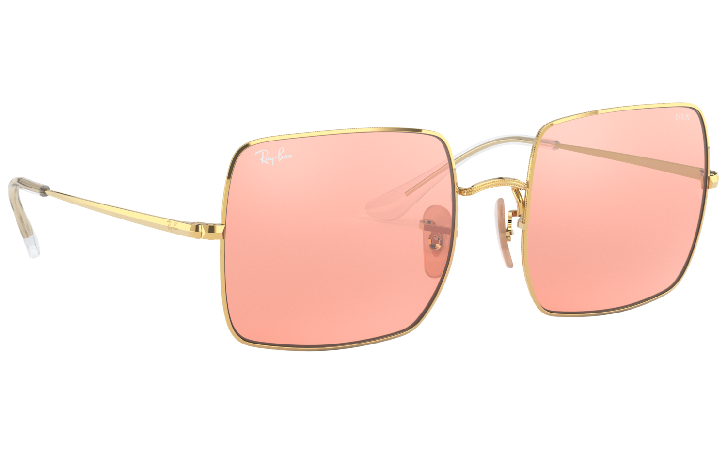 Pink square shop ray bans