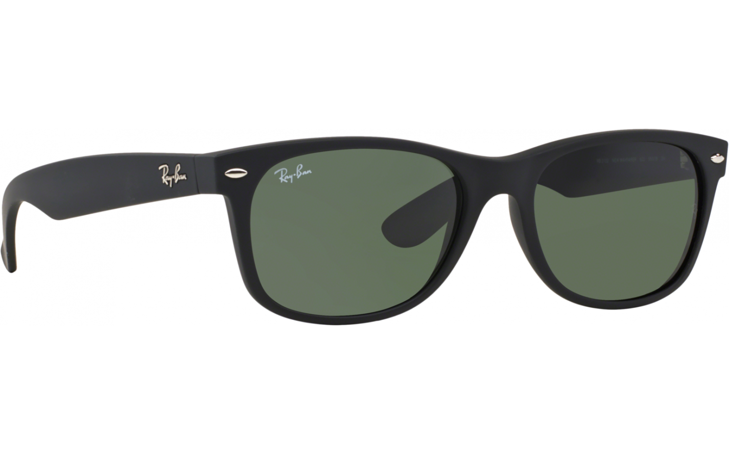 rb2132 new wayfarer 622 3n 55 black rubber