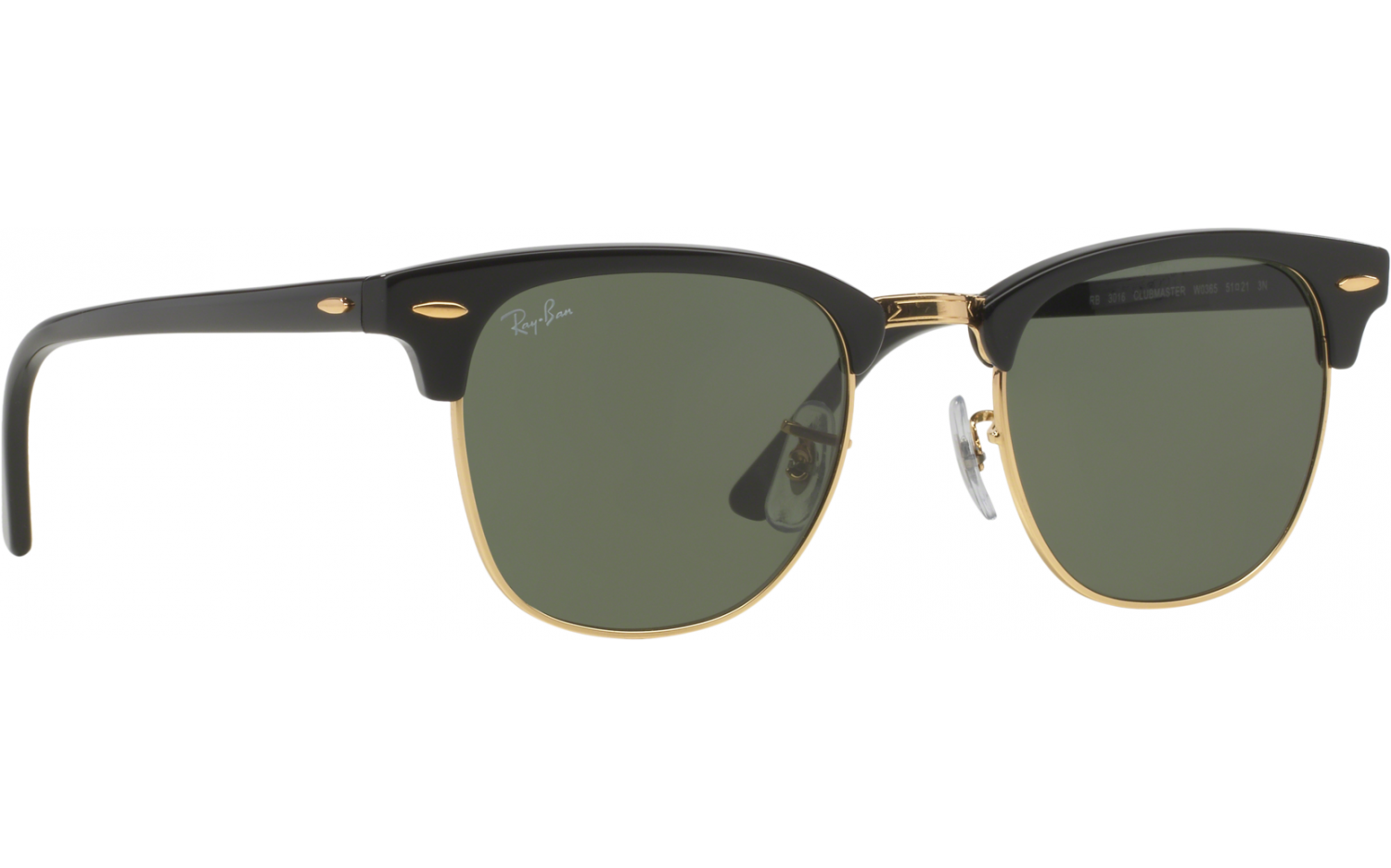 Ray Ban Clubmaster RB3016 W0365 51 Sunglasses Shade Station