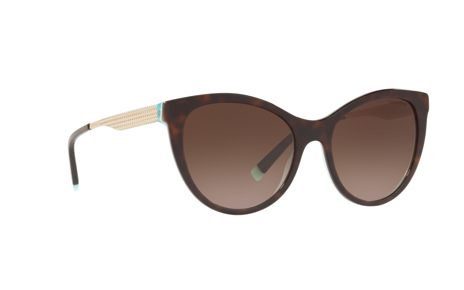 Tiffany sunglasses TF4159 Tiffany & Co. TF4159 TF/4159 8275/3B Havana/Crystal Blue Cat  main image 3