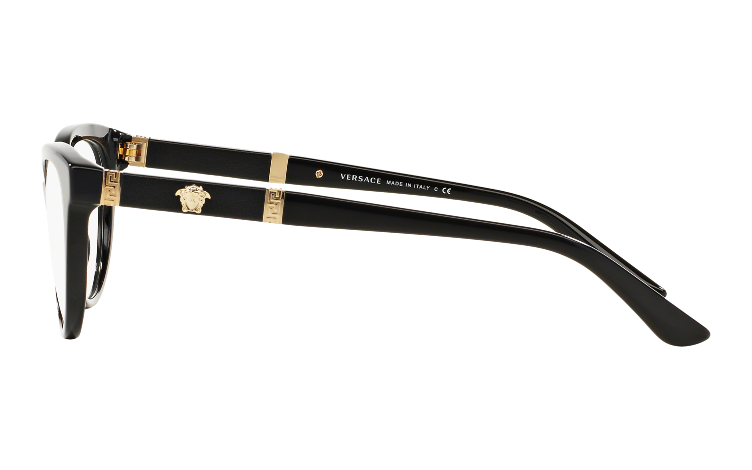 Versace Mod. 3219-Q GB1 5076 Eyeglasses Frame Only 54-17-140 Black Made in Italy Versace 3219Q GB1 Glasses – GlassesNow main image 3