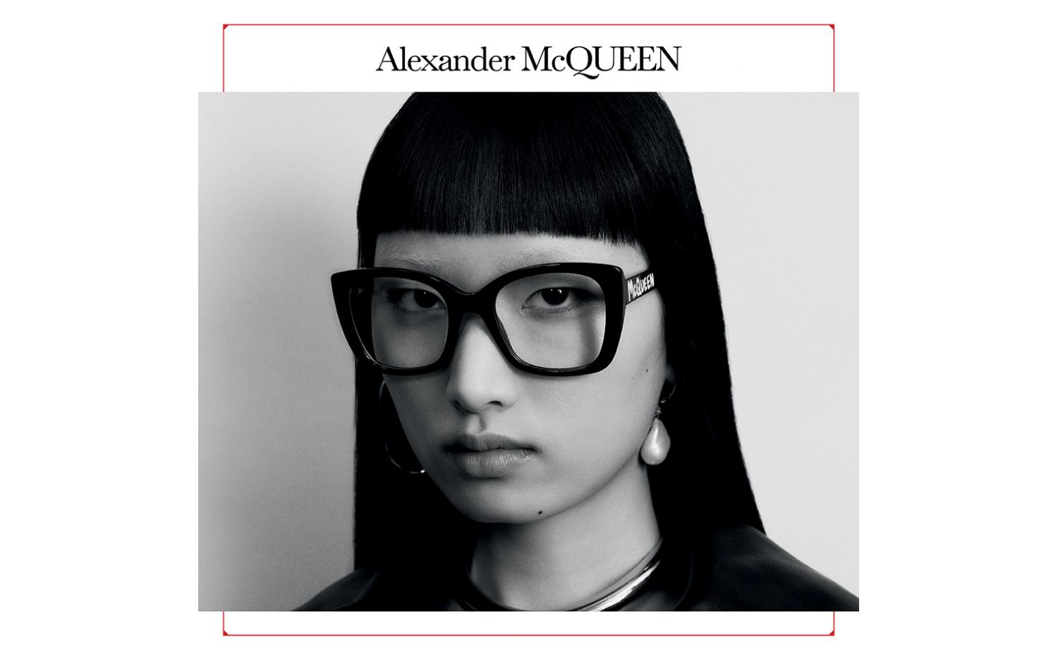 Alexander McQueen AM0351O 001 52 Prescription Glasses | Shade Station