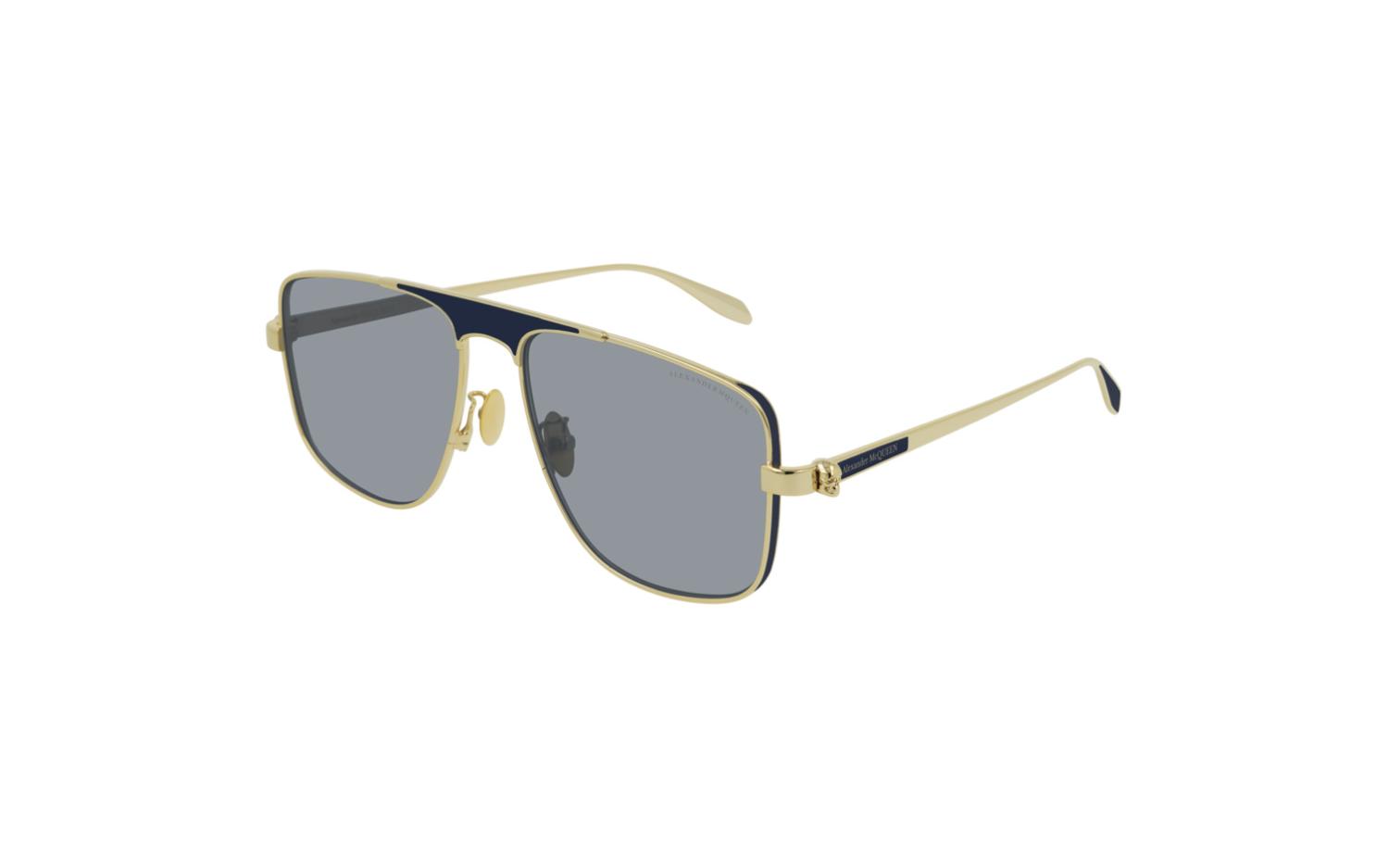 NEW AM0200S 002 ALEXANDER MCQUEEN SUNGLASSES AM0200S Aviator sunglasses Alexander McQueen Brown in Metal - 52594397 main image 4