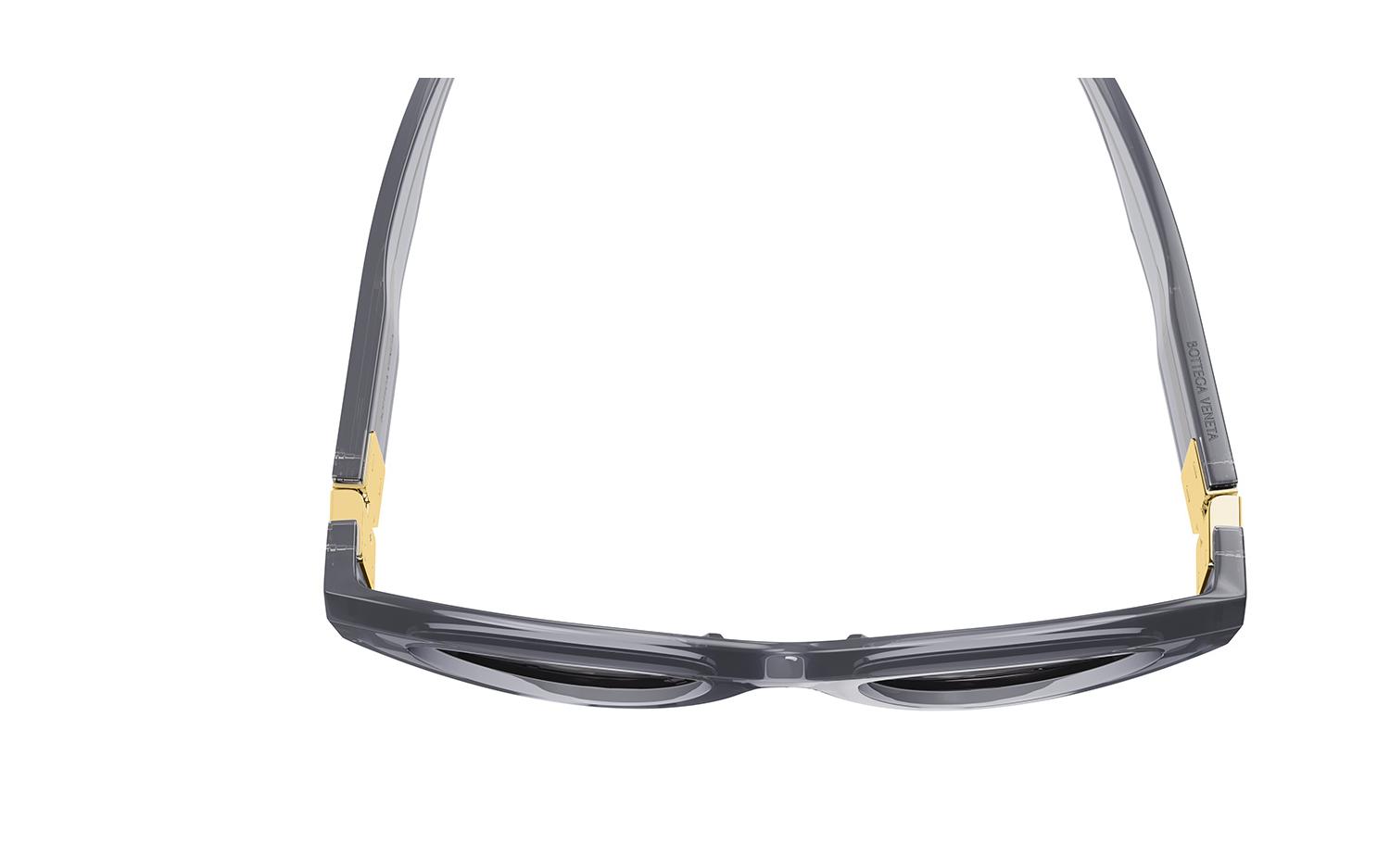 Bottega Veneta BV1142S Cat Eye Gray Acetate Gold Sunglasses 49mm BOTTEGA VENETA EYEWEAR Cat-eye acetate and gold-tone  main image 2