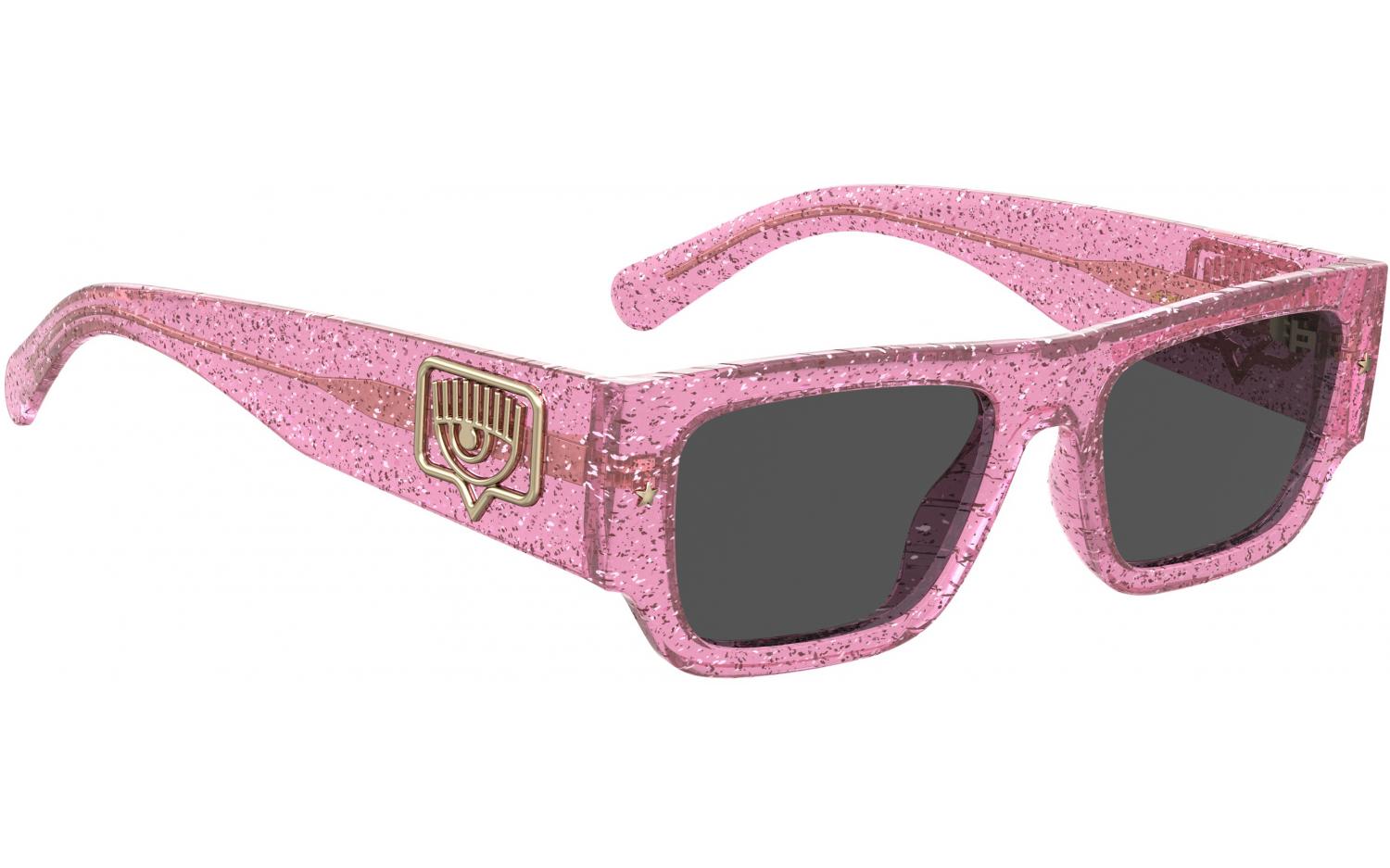 Lunettes De Soleil CHIARA FERRAGNI CF 7013/S - Paillettes Roses/gris - UV400 - Neuf