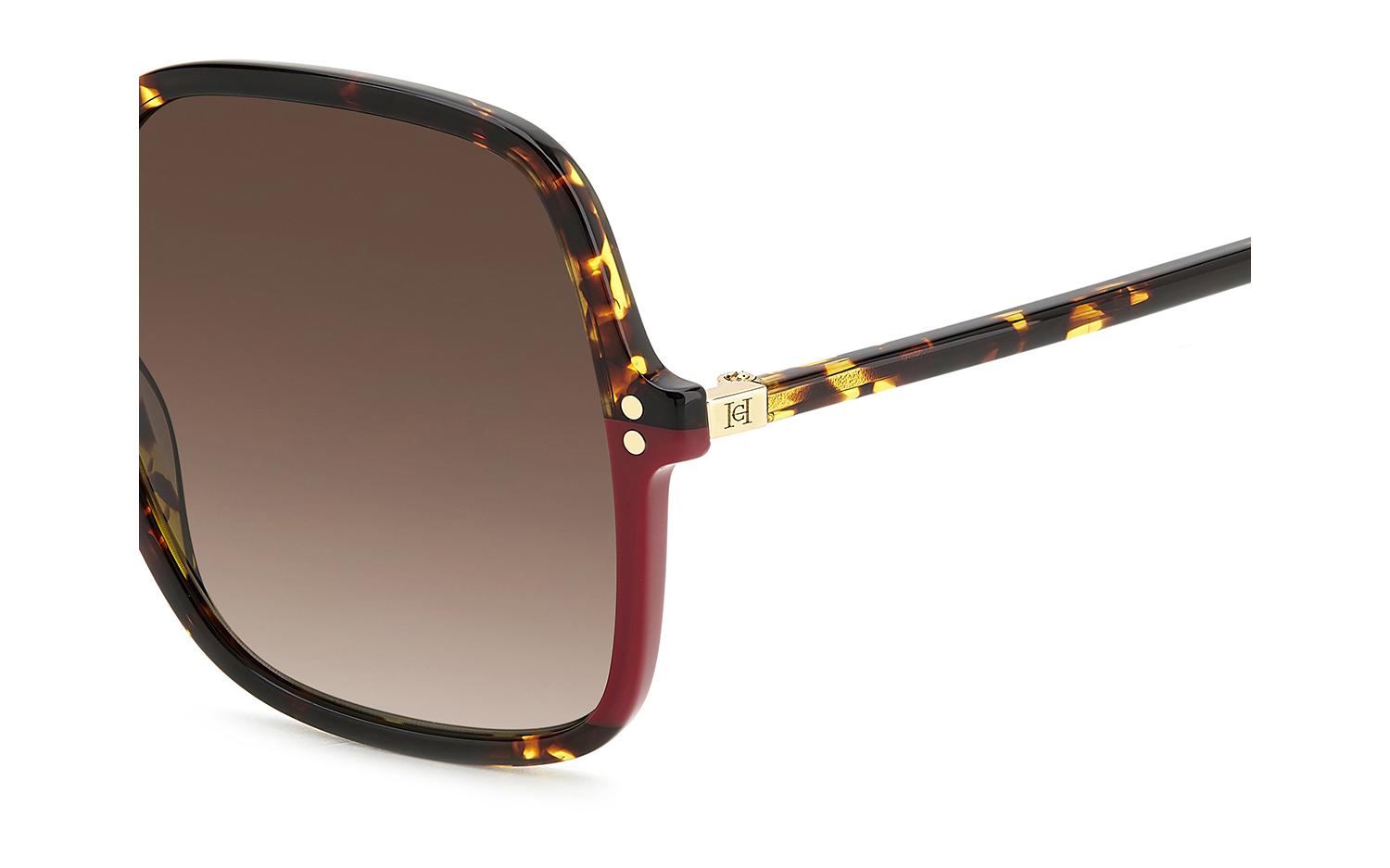 Lunettes De Soleil Carolina Herrera CH 0221/S - Modèle Havane/marron élégant Pour Femme