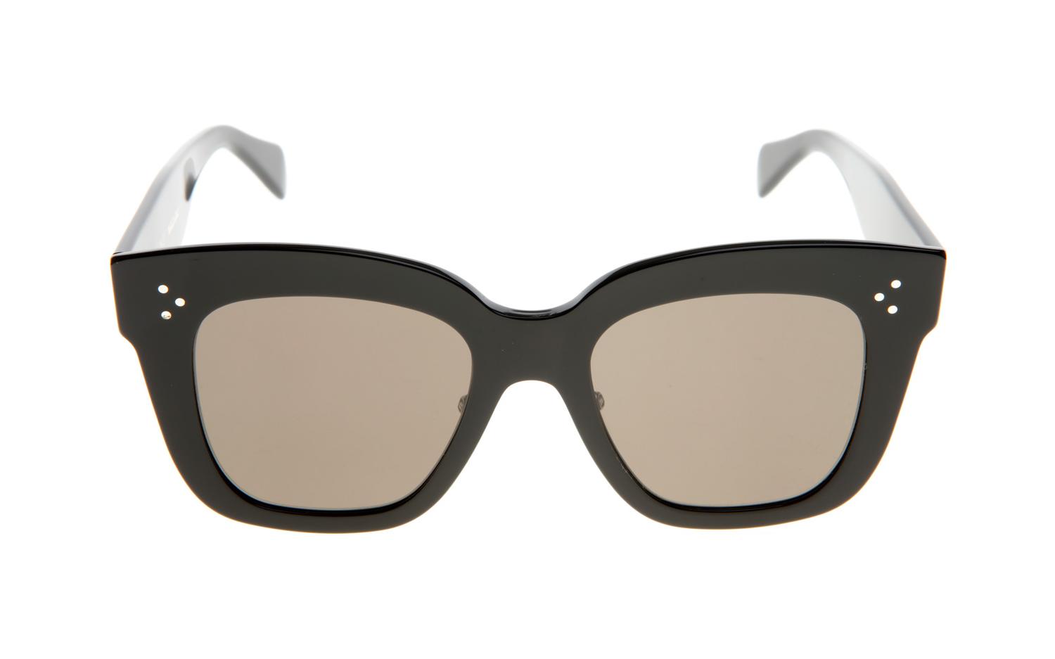 Celine Kim White Oversized Sunglasses CL 41444 Celine Acetate Kim Sunglasses CL 41444/S Black 592774  main image 4