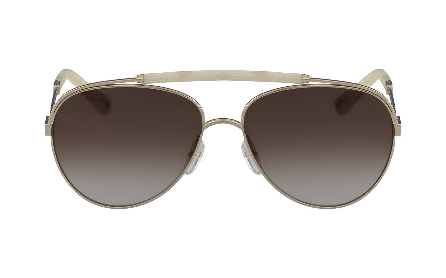Chloe Reese Gold/Havana Aviator Sunglasses Chloe Reece Polarized Aviator w/ Gradient Lens – Eyedictive main image 3