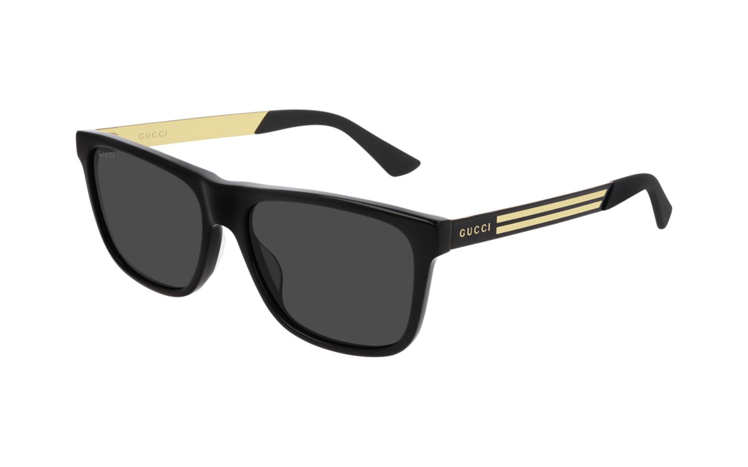 Mens black and gold gucci sunglasses hotsell