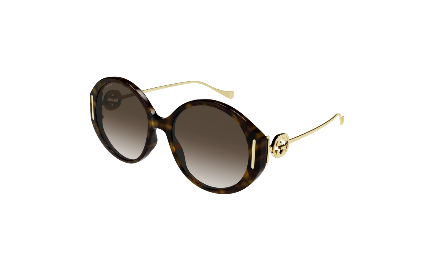 Gucci round shop frame injected sunglasses