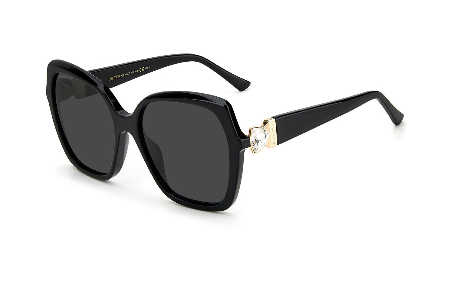 SHE Tokyo Manon Satin Black 0サイズ Jimmy Choo MANON/G/S 807 IR 57 Prescription Sunglasses | Shade Station