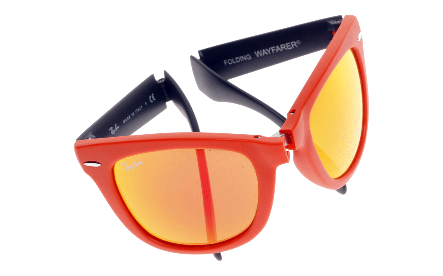 WAYFARER FOLDING RayBan 折りたたみ サングラス オレンジ Ray-Ban RB4105 601969 54 Sunglasses | Shade Station