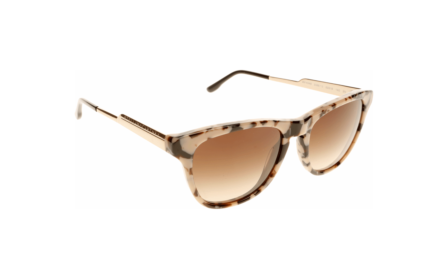 Stella McCartney Pink Havana/Brown Gradient SM4048 Sunglasses Stella Mccartney Pink Taupe Cateye Mirrored Sunglasses  main image 4
