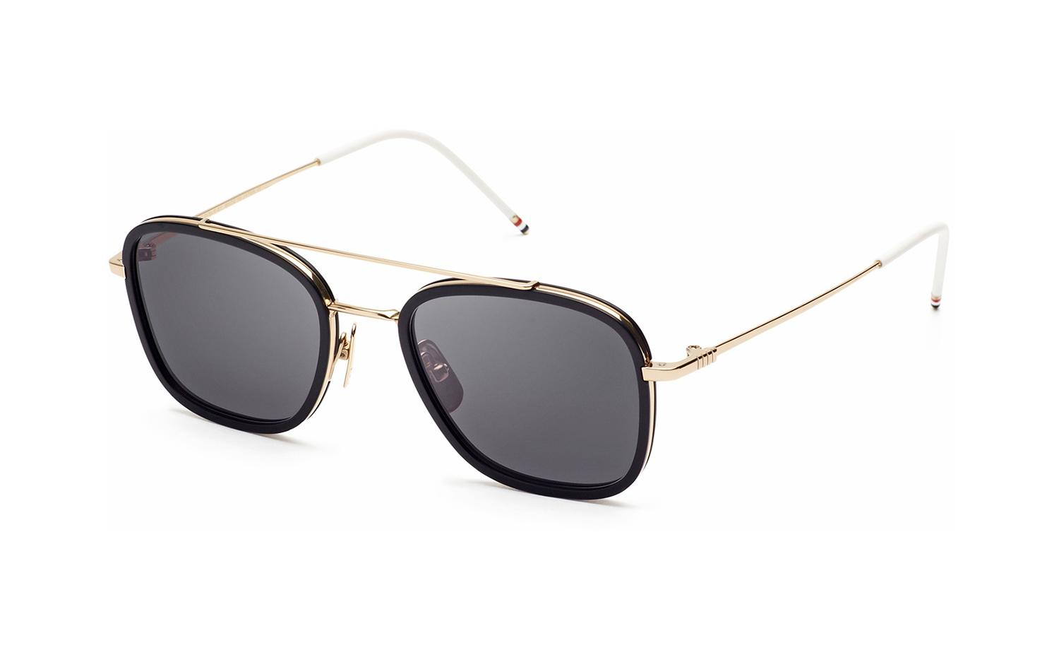 Thom Browne TB 800 A GLD BLK 51 UES800A G0003 005 51 Sunglasses Shade Station