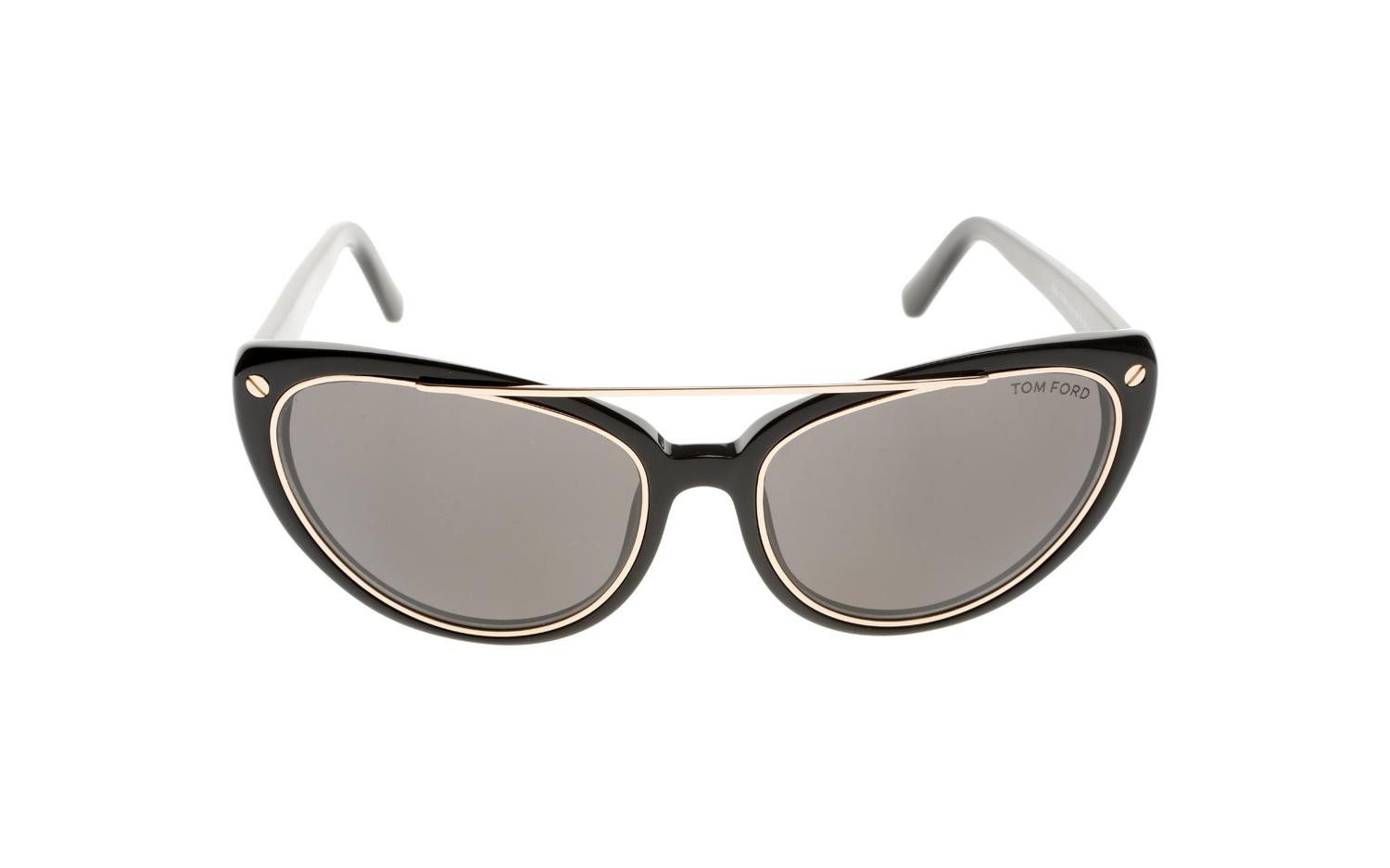 Tom Ford Edita Sunglasses TF384 58mm cat eye gray gradient yellow grey NWT Burberry BE4440U Grey Rectangle 51mm Sunglasses main image 3