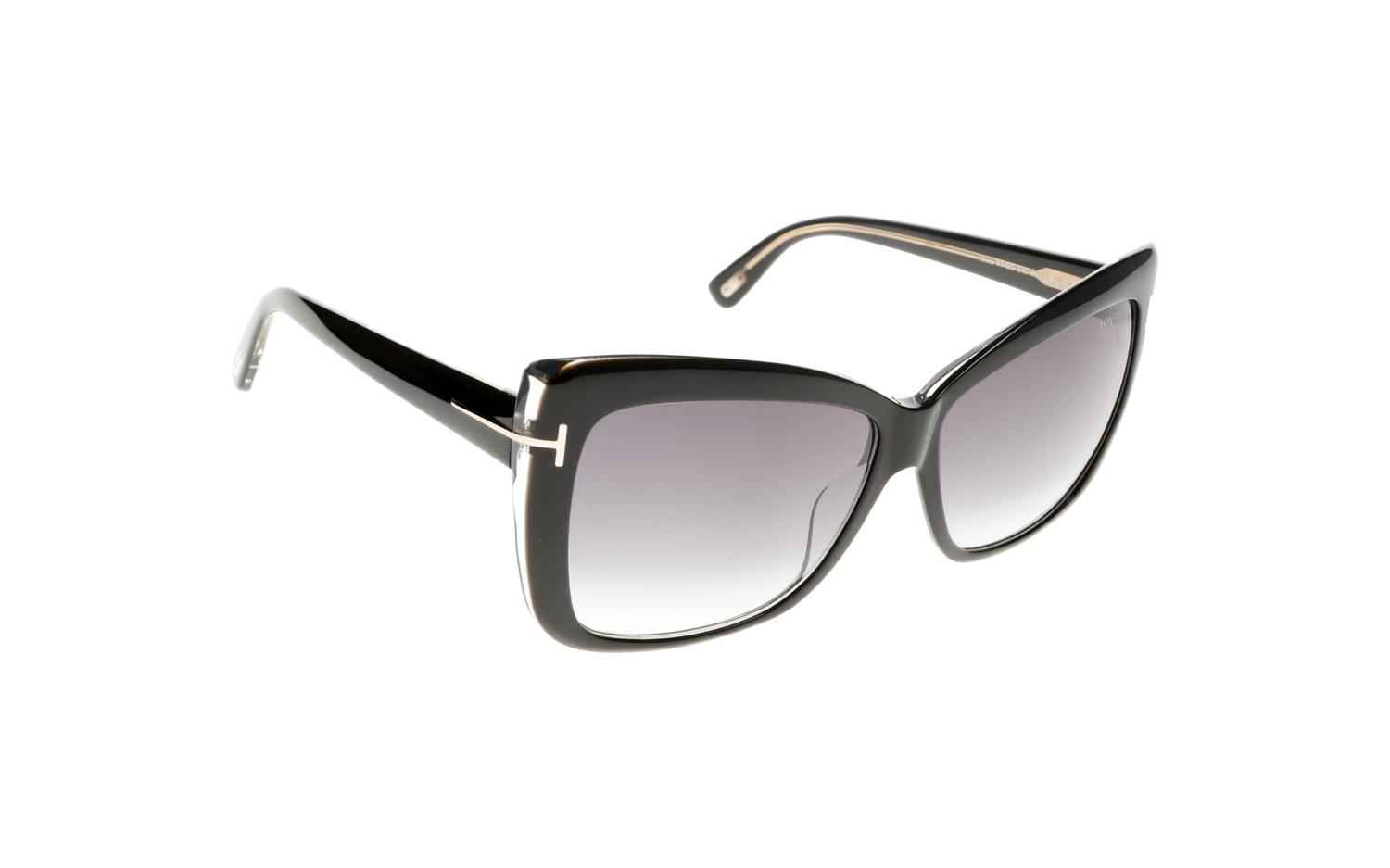 Tom Ford FT0390 Irina - Designer Sunglasses Tom Ford Ft 0390 Irina Women Geometric Sunglasses Shiny Dark  main image 2