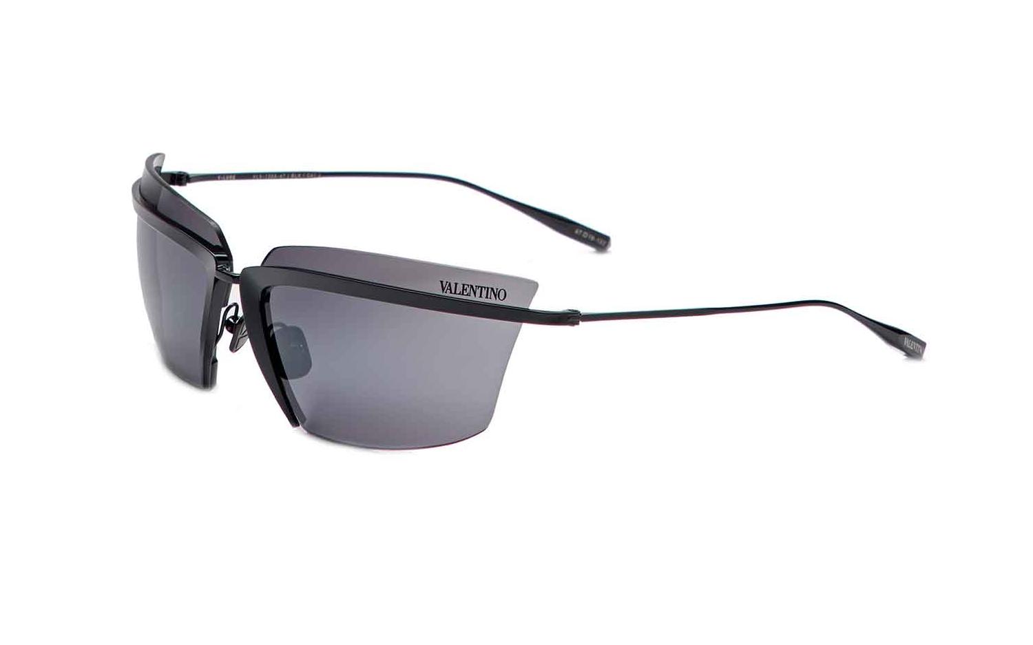 Valentino V-LURE VLS-130A Square Sunglasses - Shiny Black/Grey Valentino Valentino V-LURE VLS-130A Sunglasses Shiny Black  main image 4