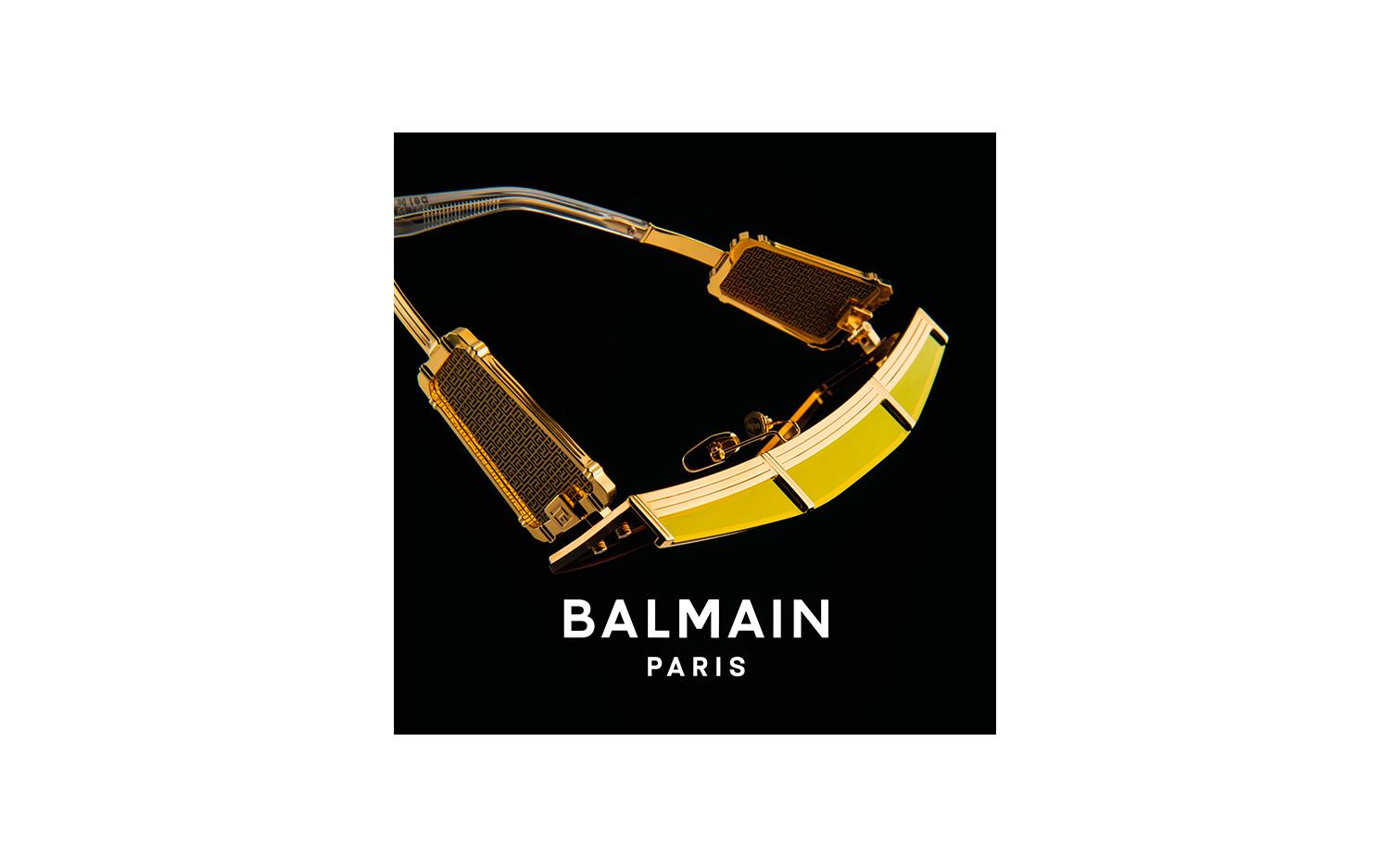 Lunettes De Soleil Balmain Wonder Boy III - Monture Or, Verres Gris Foncé, Neuves Avec Boîte