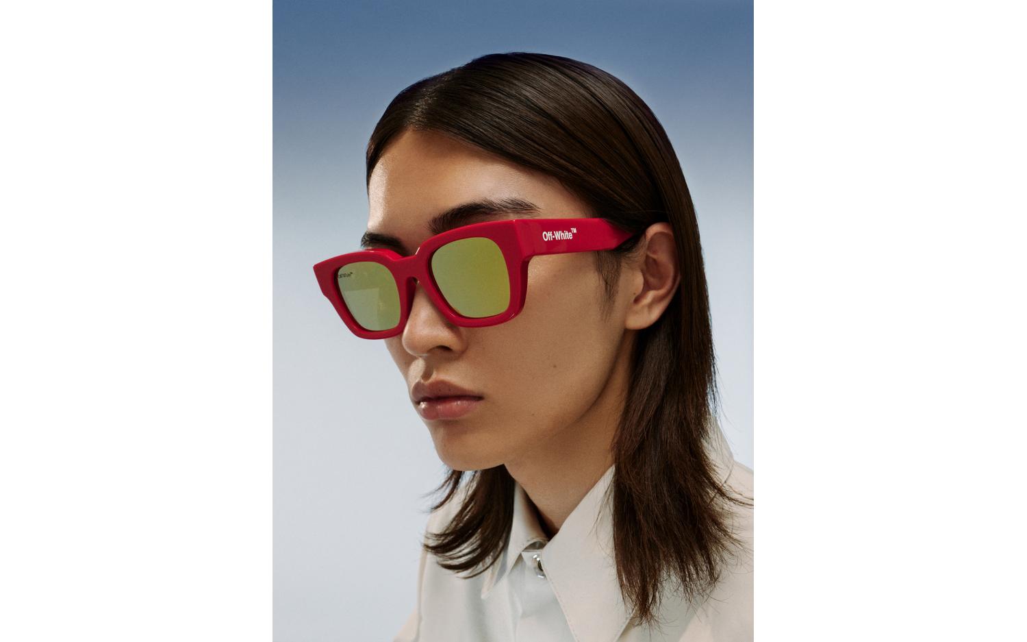 サングラス Off-White Unisex SUNGLASSES (OERI016C99PLA002 5907 BLUE) Off-White - Virgil logo sunglasses in blue OERI008C99PLA002