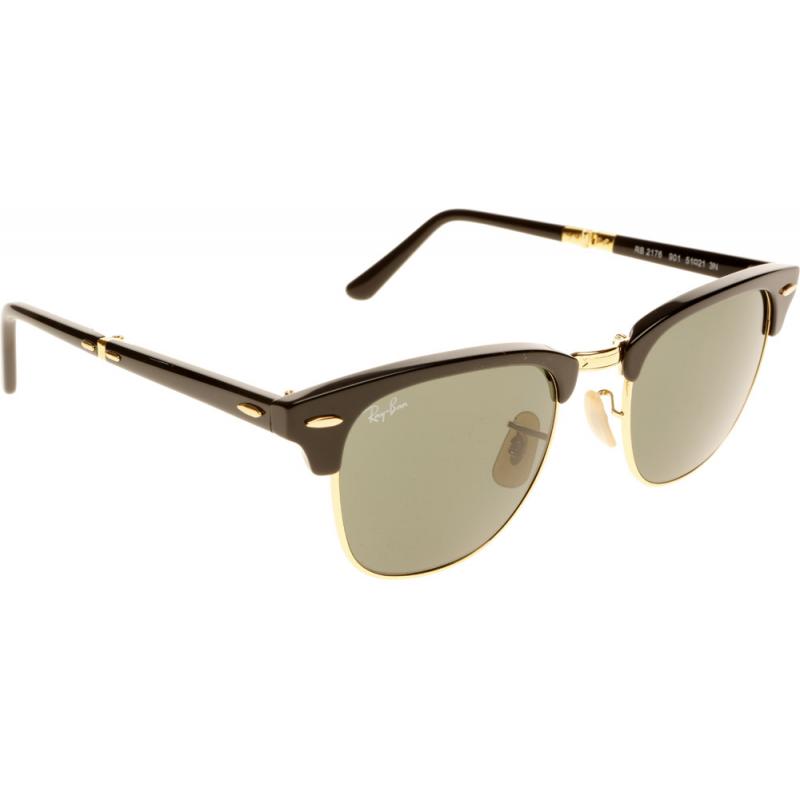 Ray-Ban Folding Clubmaster RB2176 901 51 Sunglasses - Shade Station