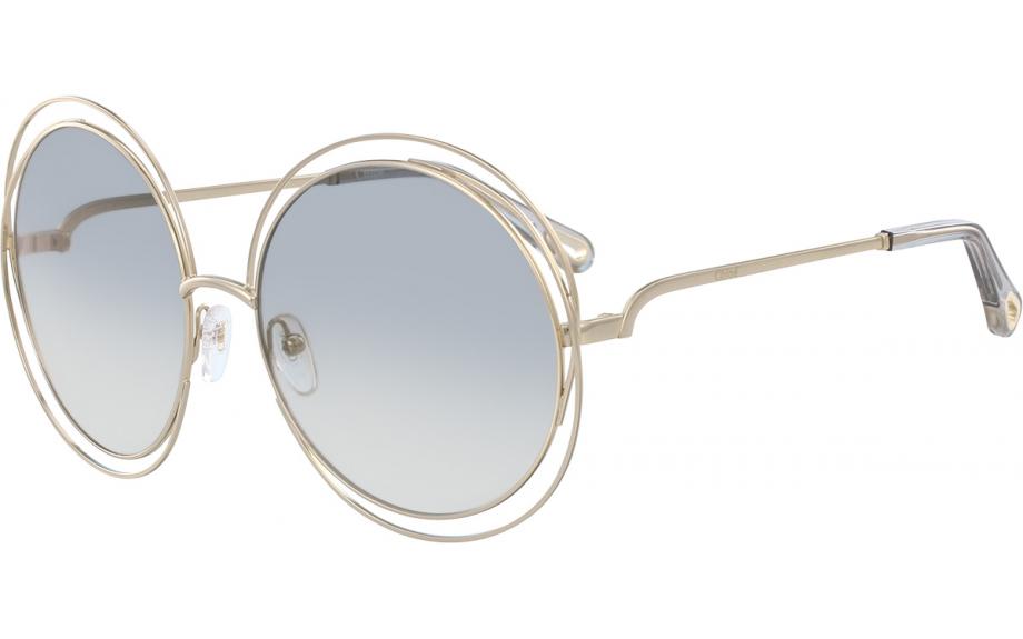 Lunettes De Soleil Chloé CE114SD-776 - Monture Gold, Verres Gris Miroir - Neuf Avec étiquette