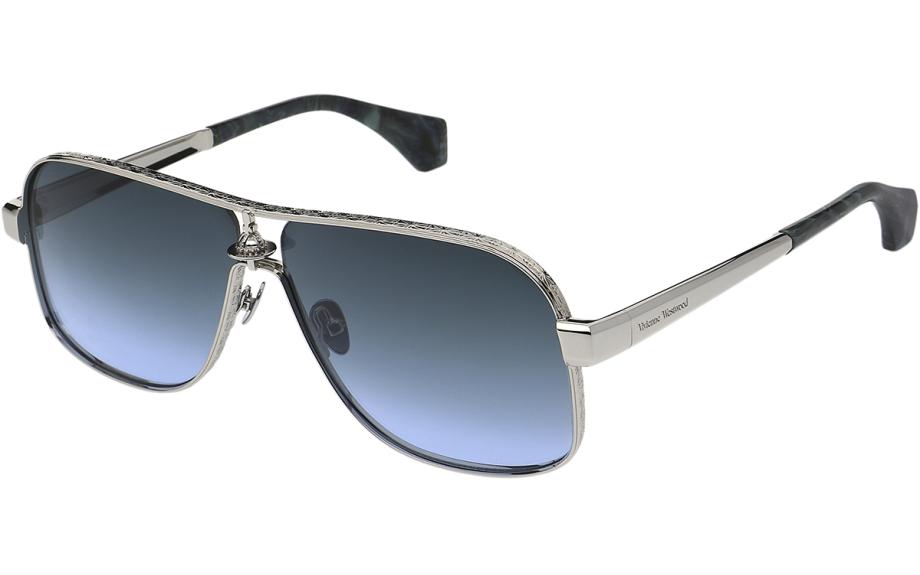 Vivienne Westwood Sunglasses Keith VW5101 800 Silver Aviator Gradient Lens 63mm Vivienne Westwood Sunglasses for Women | eBay main image 3