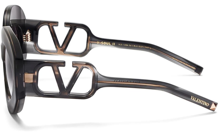 NWT Valentino V-SOUL-II-VLS-128A Black Swirl/Rose 56mm Sunglasses s-l1200.jpg main image 2