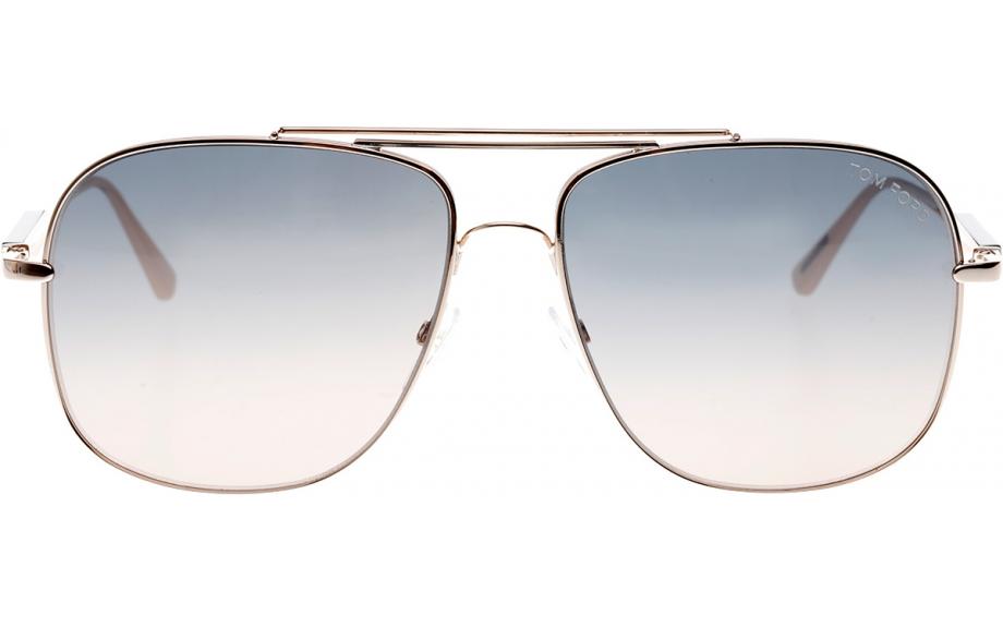 Tom Ford JUDE FT 0669 Dark Ruthenium//Blue Shaded Sunglasses 12W