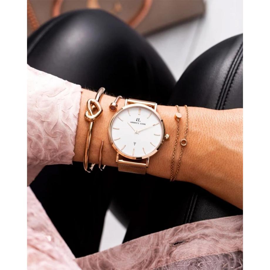 Abbott Lyon Rose Gold Chain Kensington 40 B002 Watch Shade Station