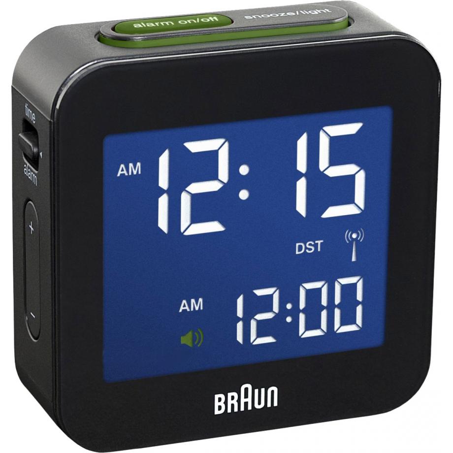 Braun Clocks Travel Clock Global Radio Controlled BNC008BKRC Watch
