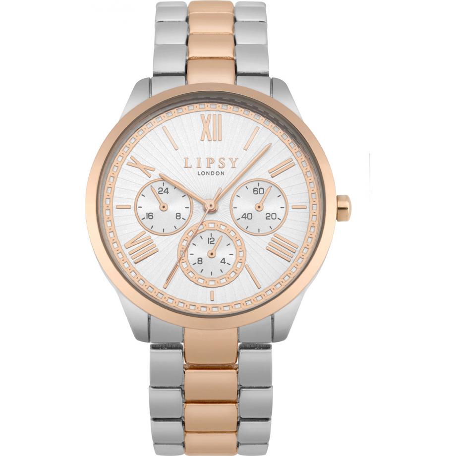 Montre Femme Lipsy LP017 - Cadran Blanc, Bracelet Acier Rose Gold, étanchéité 30m, Neuve Avec étiquettes