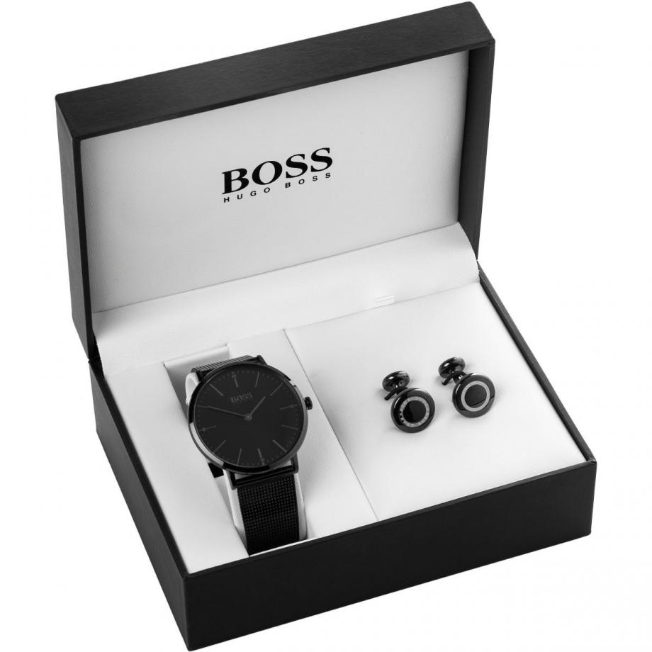 Hugo boss watch cufflink set sales